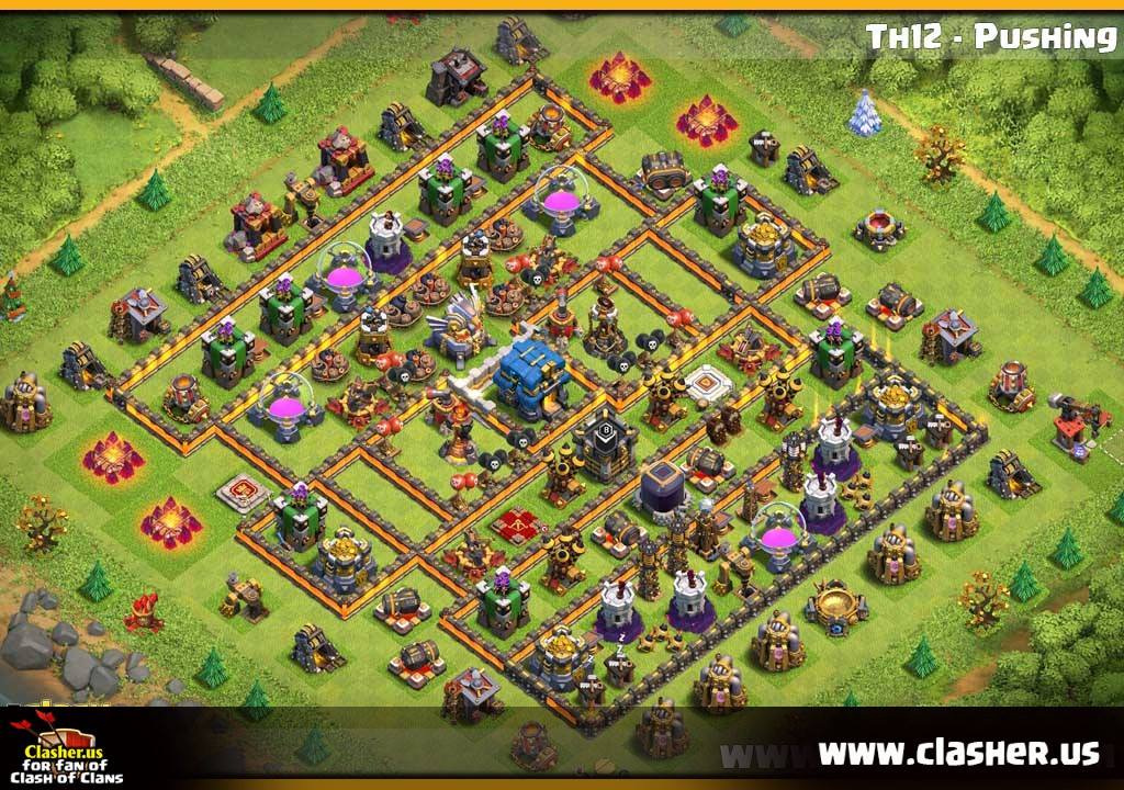 Town Hall 12 - TROPHY Base Map #10.